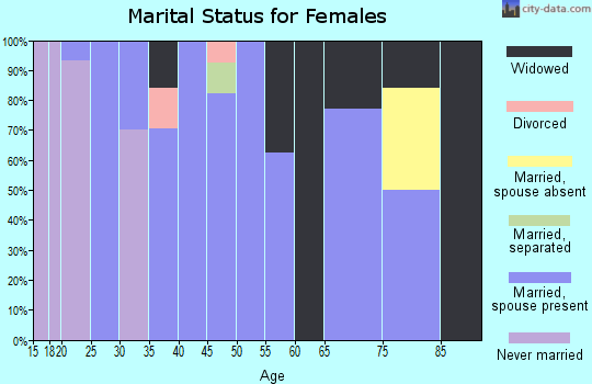 Zip code 65016 marital status for females