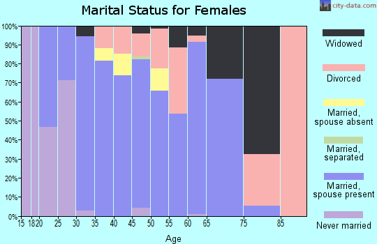 Zip code 65023 marital status for females