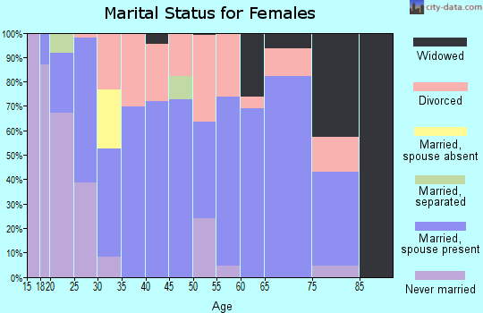 Zip code 65049 marital status for females