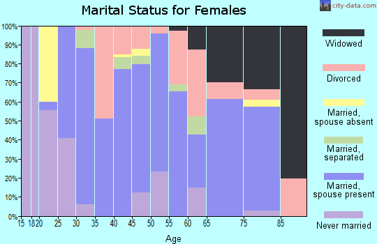 Zip code 65078 marital status for females