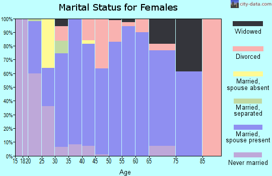 Zip code 65243 marital status for females