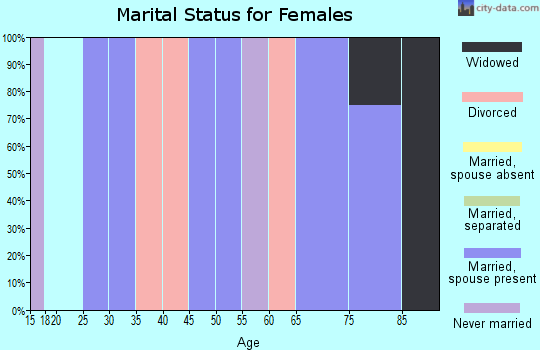 Zip code 65246 marital status for females