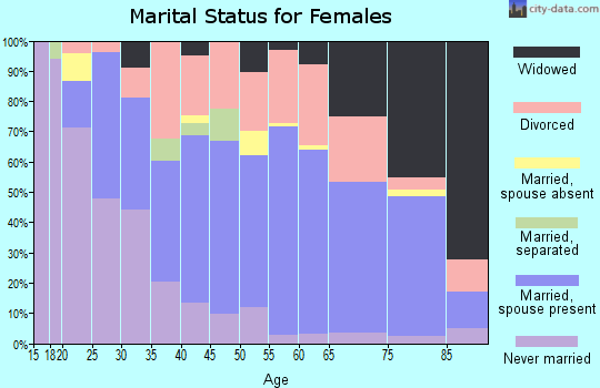 Zip code 65270 marital status for females
