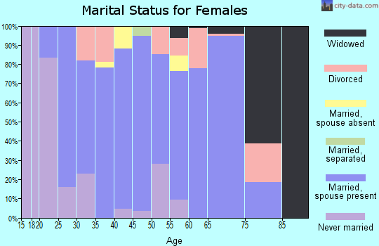 Zip code 65279 marital status for females