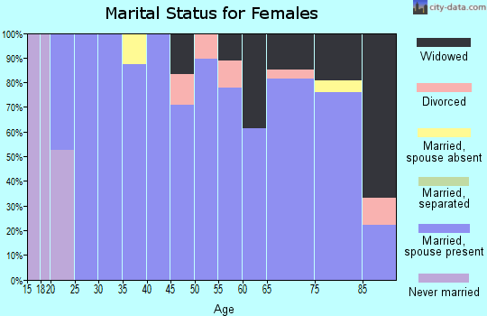 Zip code 65333 marital status for females