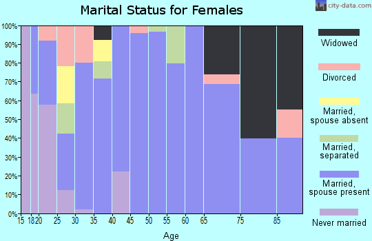 Zip code 65336 marital status for females