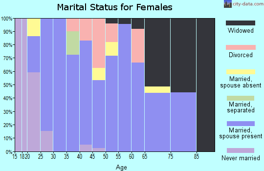 Zip code 65462 marital status for females