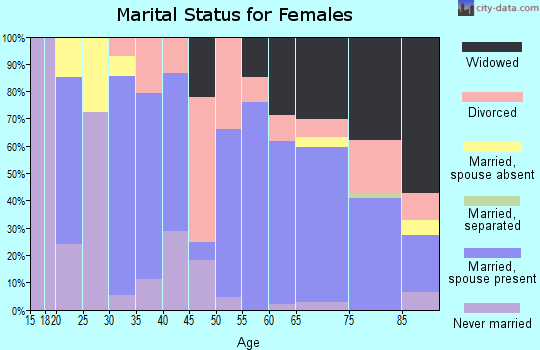 Zip code 65606 marital status for females