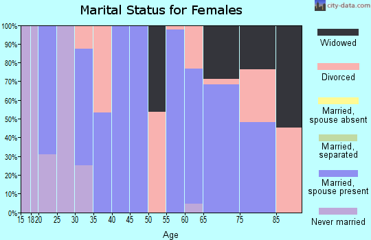 Zip code 65611 marital status for females