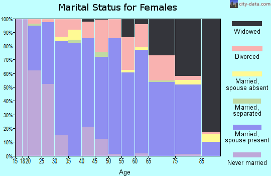 Zip code 65613 marital status for females