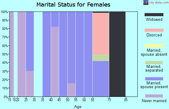 Zip code 65641 marital status for females