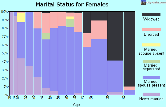 Zip code 65704 marital status for females