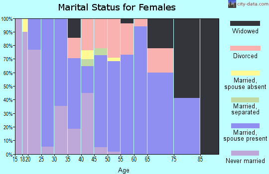 Zip code 65707 marital status for females