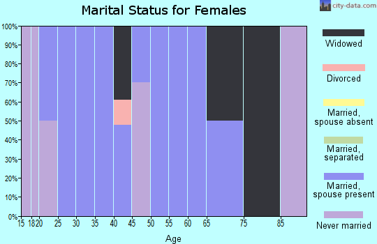 Zip code 67132 marital status for females