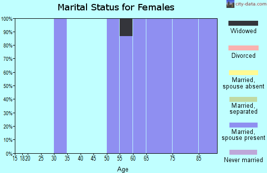 Zip code 67159 marital status for females