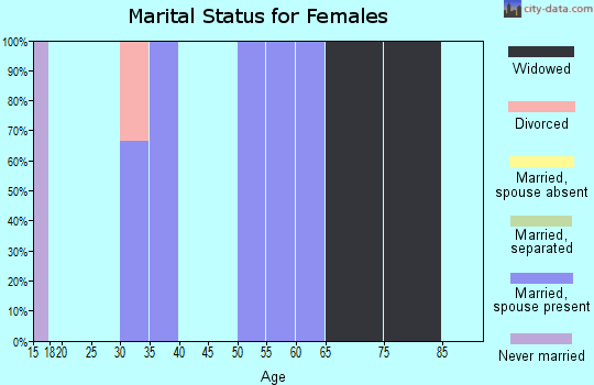 Zip code 67513 marital status for females