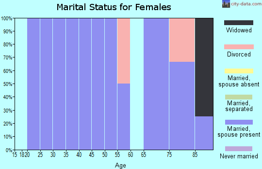 Zip code 67667 marital status for females
