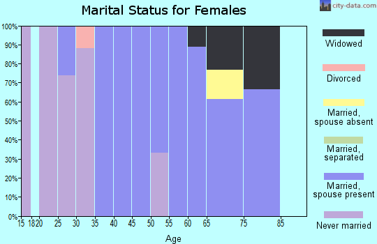 Zip code 67841 marital status for females