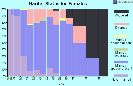 Zip code 68138 marital status for females