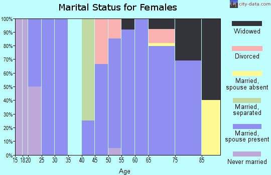 Zip code 68328 marital status for females