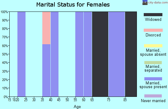Zip code 68380 marital status for females