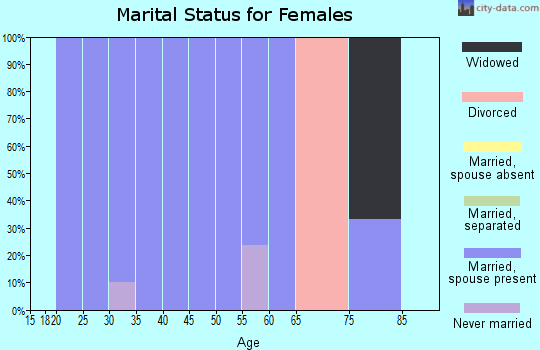 Zip code 68419 marital status for females