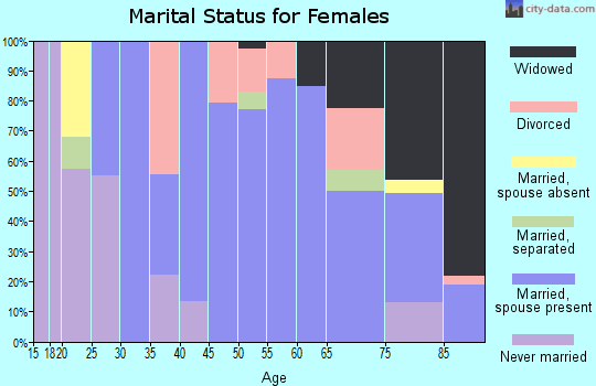 Zip code 68420 marital status for females
