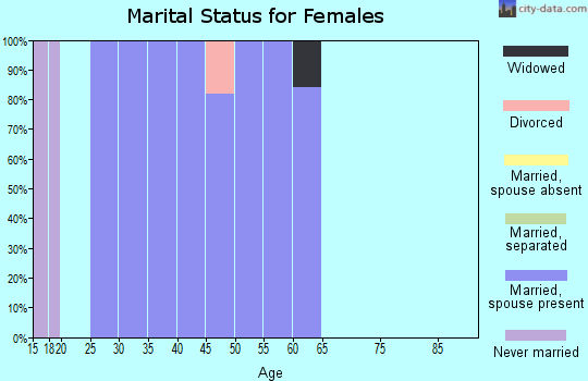 Zip code 68527 marital status for females