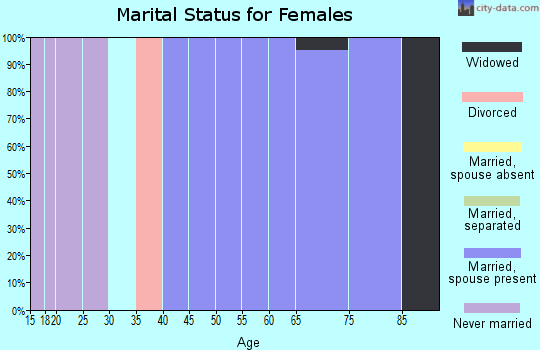 Zip code 68667 marital status for females