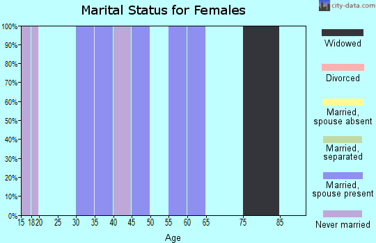 Zip code 69039 marital status for females