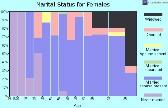 Zip code 69120 marital status for females