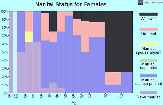 Zip code 69131 marital status for females