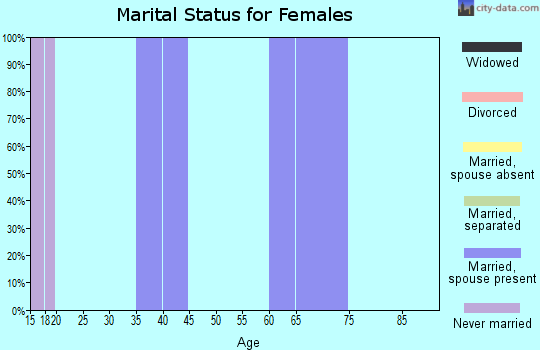 Zip code 69132 marital status for females