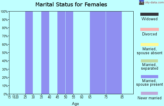 Zip code 69354 marital status for females