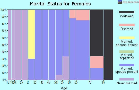 Zip code 69367 marital status for females