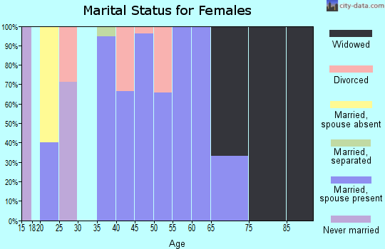 Zip code 71045 marital status for females