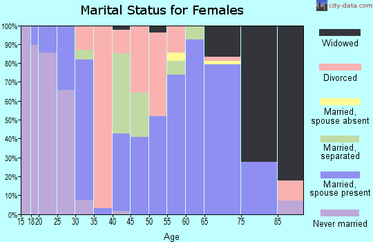 Zip code 71060 marital status for females