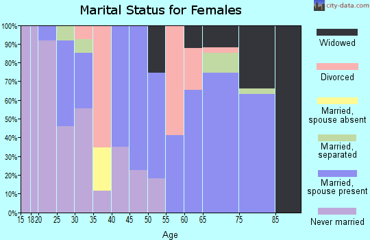Zip code 71061 marital status for females