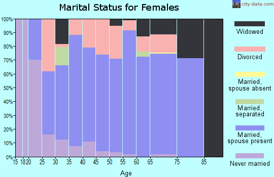 Zip code 71078 marital status for females