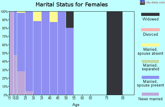 Zip code 71110 marital status for females