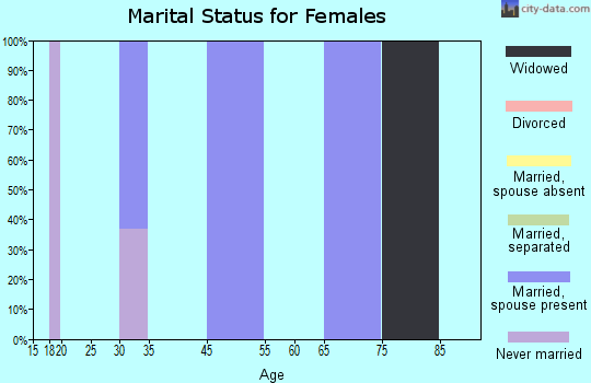 Zip code 71218 marital status for females