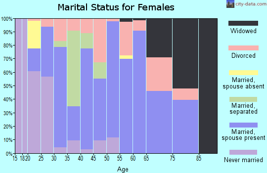 Zip code 71280 marital status for females