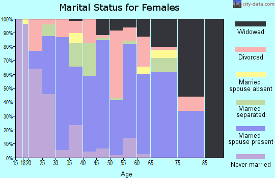 Zip code 71667 marital status for females
