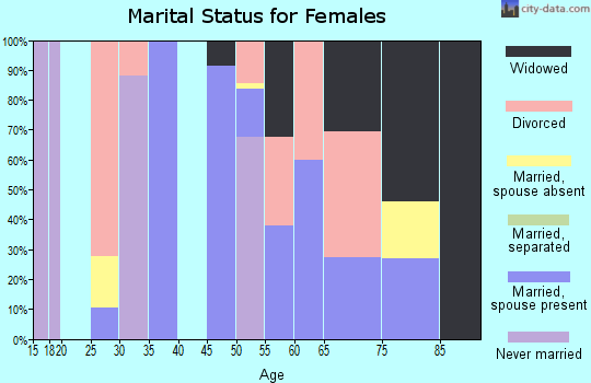 Zip code 71838 marital status for females