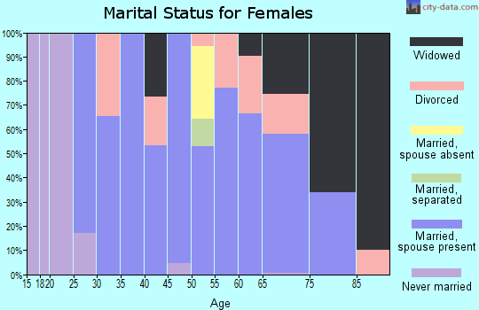 Zip code 71940 marital status for females