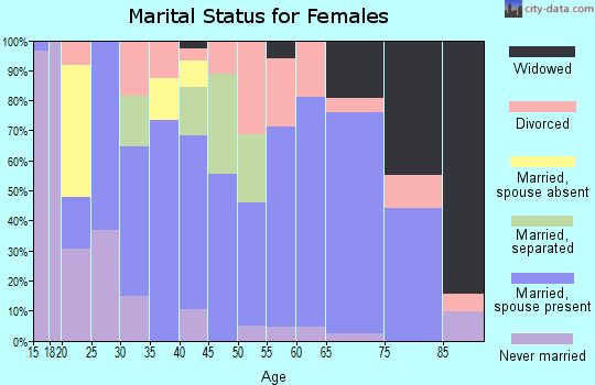 Zip code 71943 marital status for females
