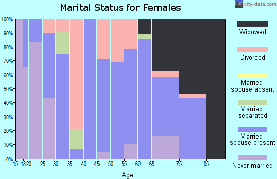 Zip code 71945 marital status for females