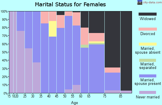 Zip code 72024 marital status for females