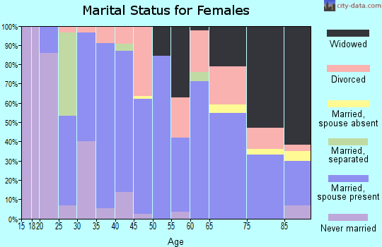 Zip code 72040 marital status for females