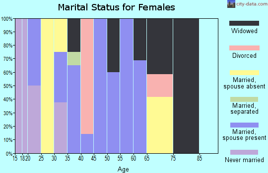Zip code 72140 marital status for females